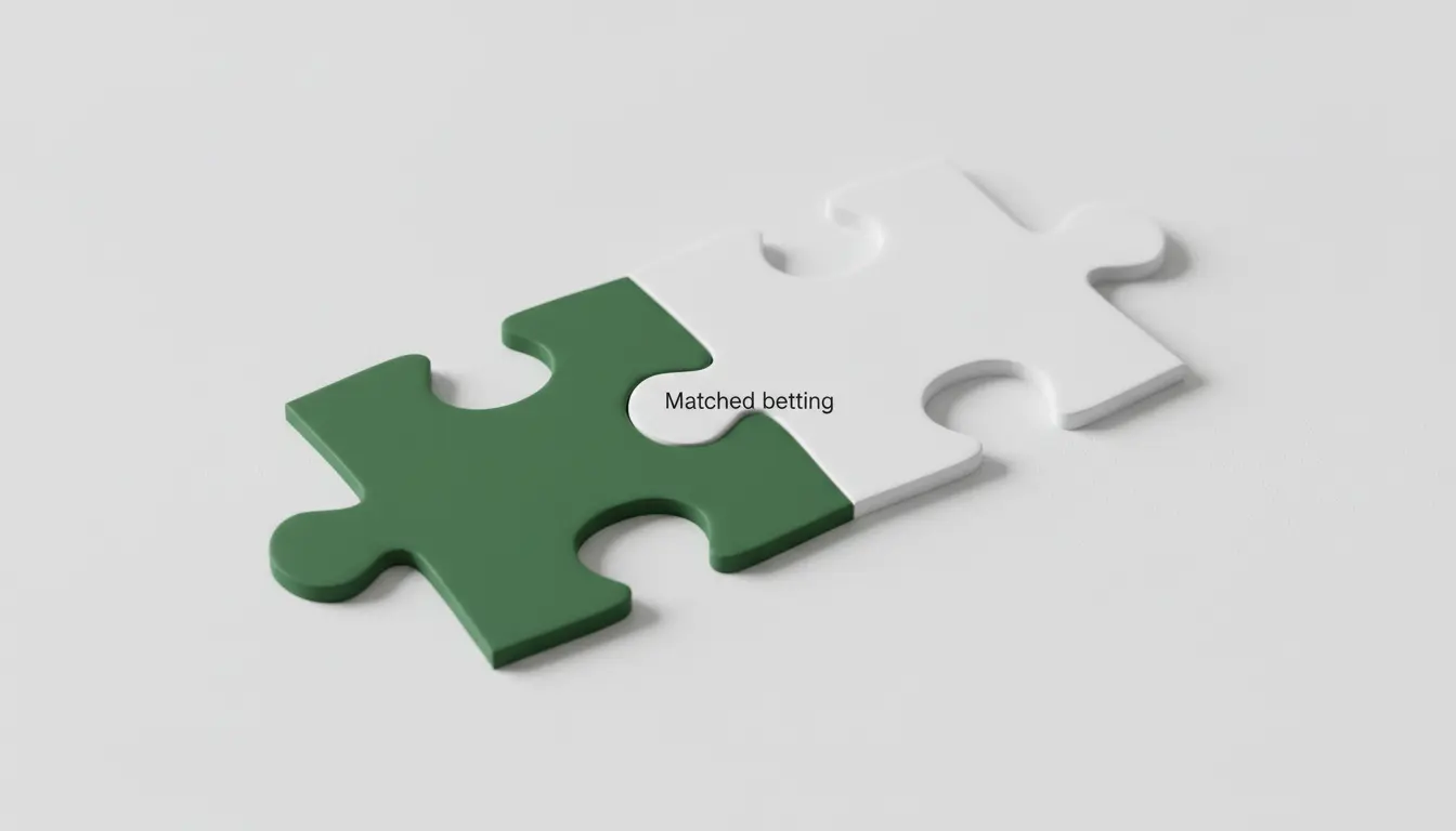 Due pezzi di puzzle che si incastrano perfettamente su un tavolo